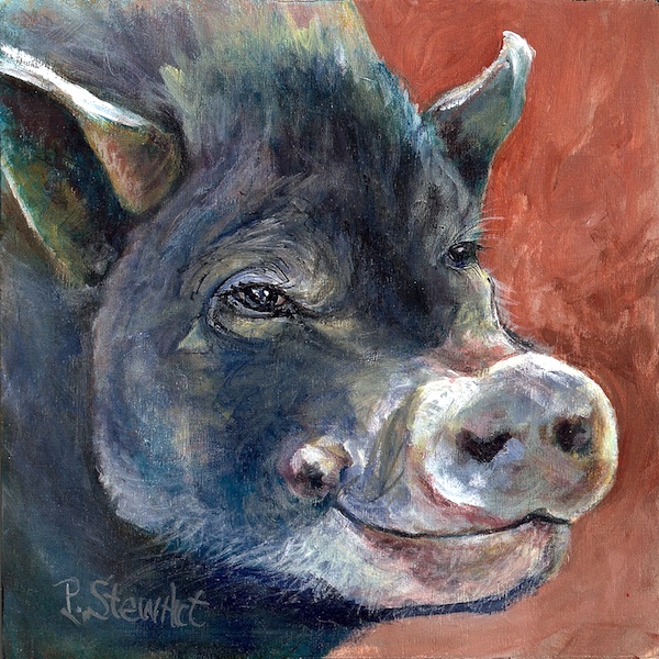 Peaceful Pig Painted by Penny